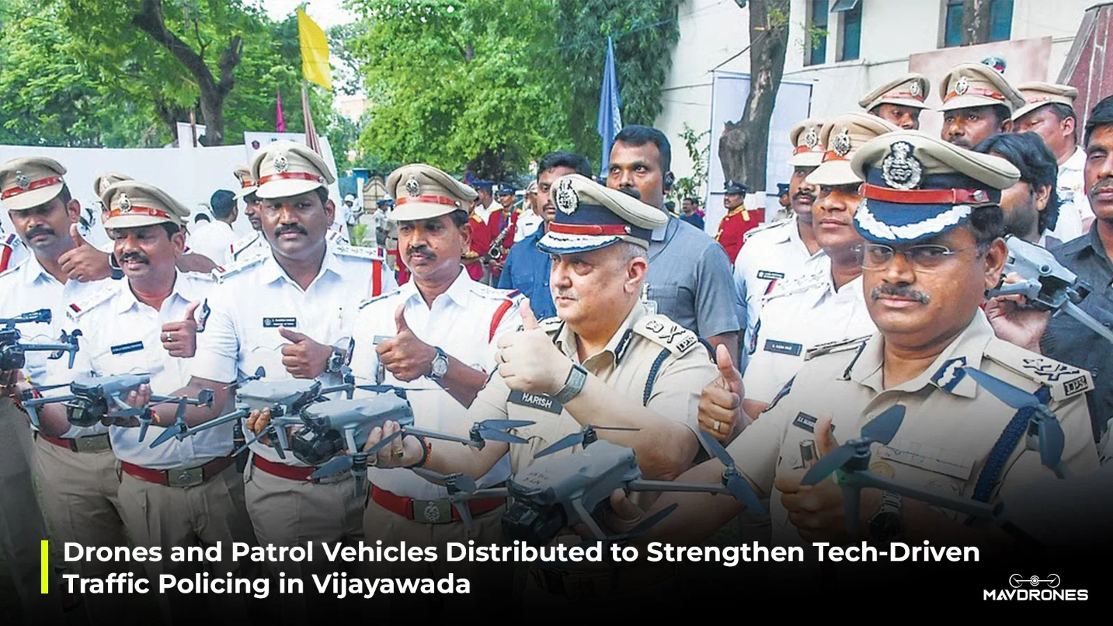 drones and patrol vehicles distributed to strengthen tech driven traffic policing in vijayawada