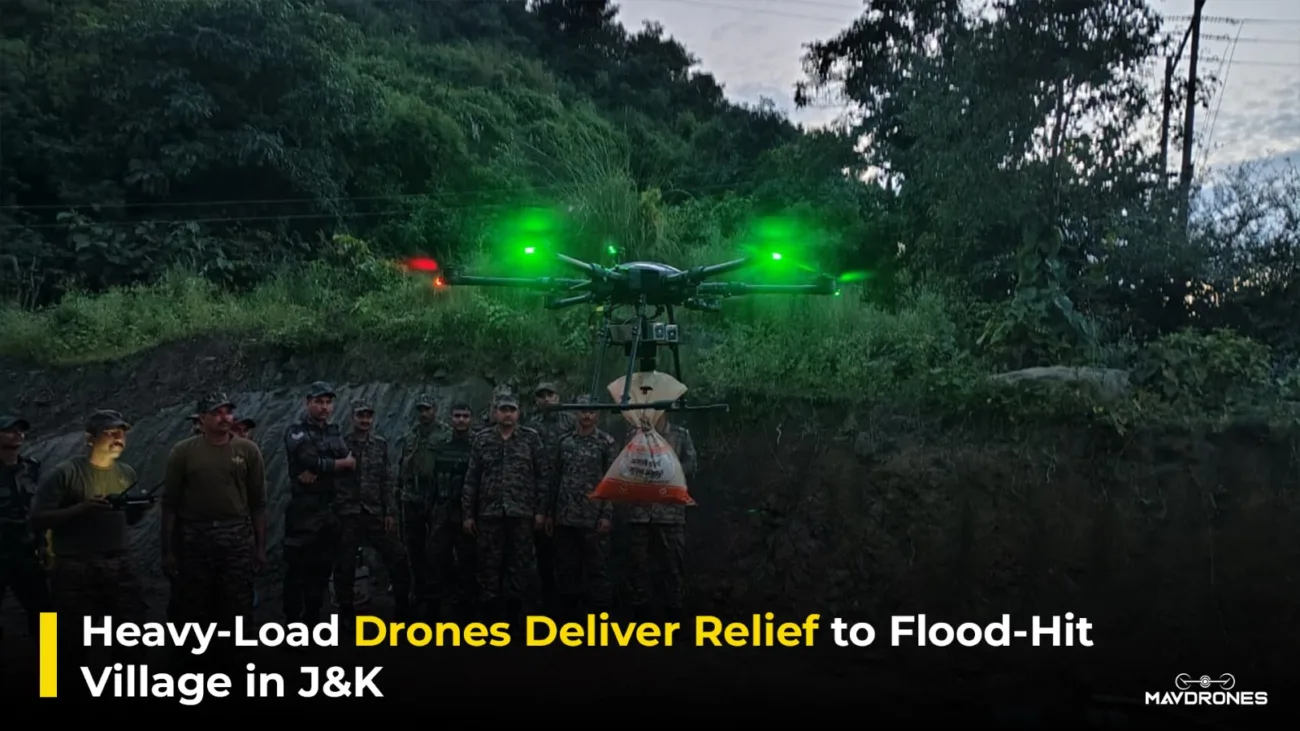 Heavy-Load Drones Deliver Relief to Flood-Hit Village in J&K