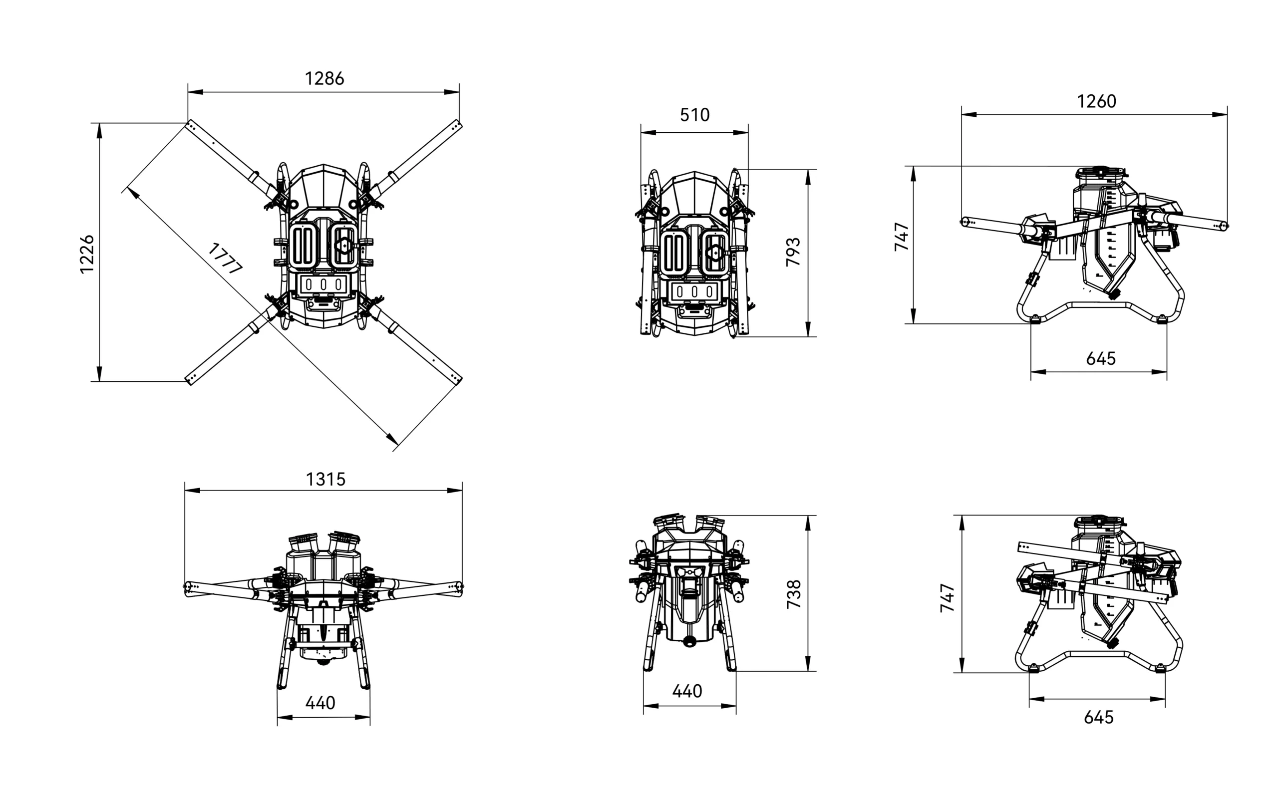 30 Litre Agriculture Drone for Spraying EFT 630 Quadcopter
