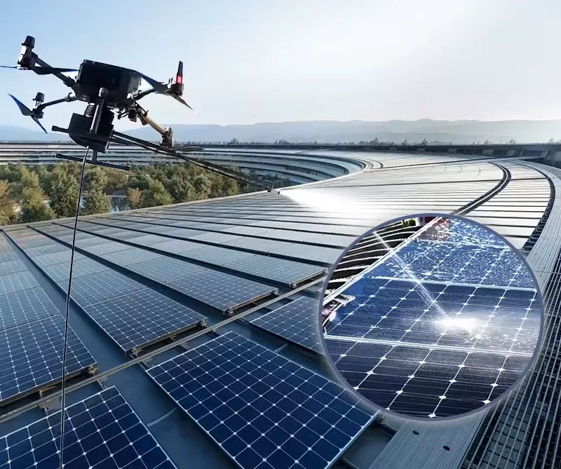 Tethered Cleaning System used for cleaning solar panel