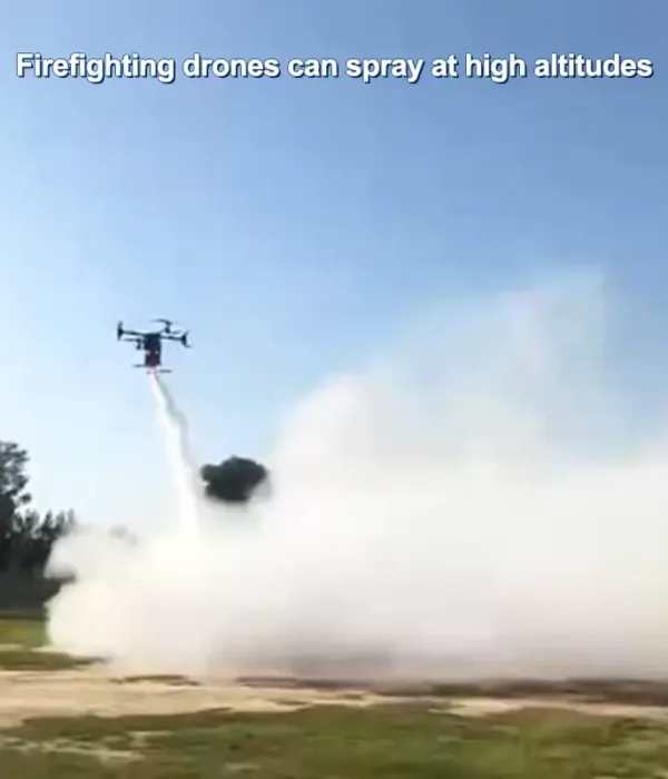 Home V3 15 fire fighting drone can spray upto high altitude