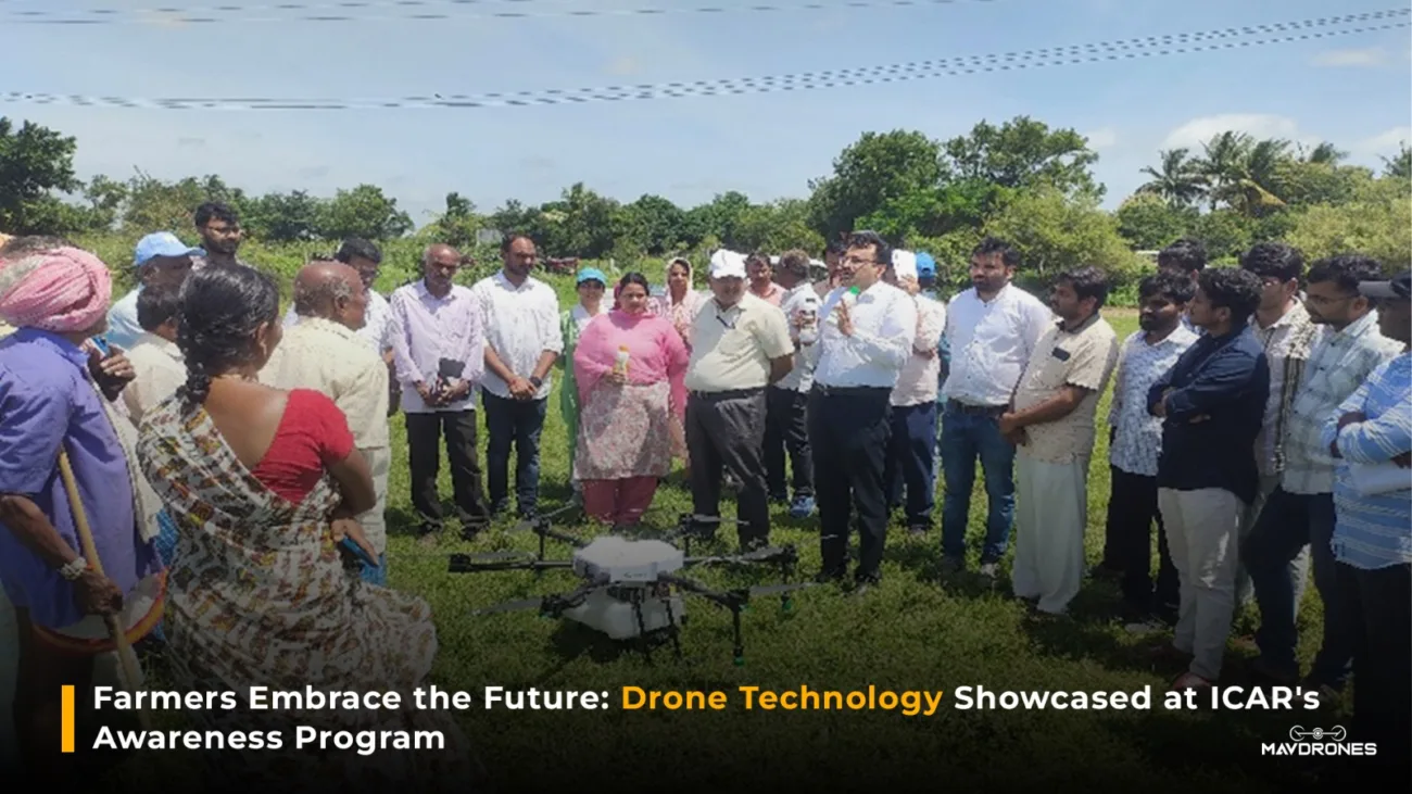 Farmers Embrace the Future: Drone Technology Showcased at ICAR's Awareness Program