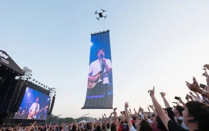 led display for advertising drone
