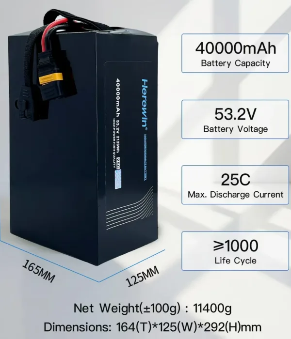 Herewin 14S40Ah 40000 mah High Voltage Battery Long Endurance 1