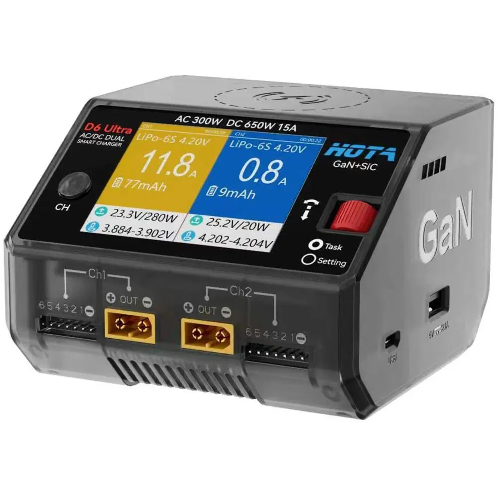 hota d6 ultra dual channel charger