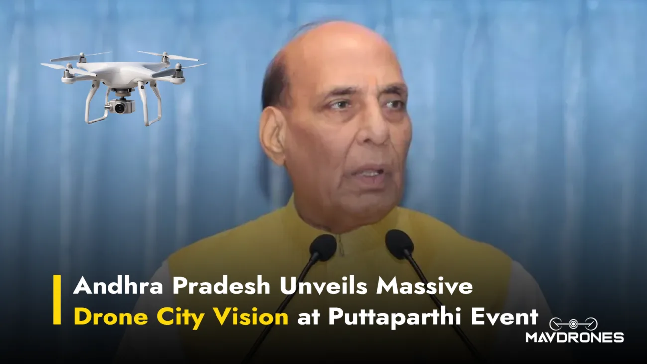 Andhra Pradesh Unveils Massive Drone City Vision at Puttaparthi Event