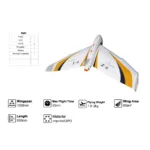 Skywalker X6 1500mm Fixed Wing Drone - Image 3